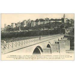 carte postale ancienne 37 CHINON. Pont