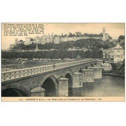 carte postale ancienne 37 CHINON. Pont sur Vienne LL120