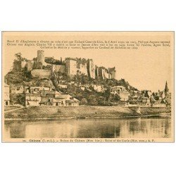 carte postale ancienne 37 CHINON. Ruines Château