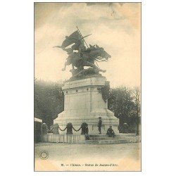 carte postale ancienne 37 CHINON. Statue Jeanne d'Arc vers 1900