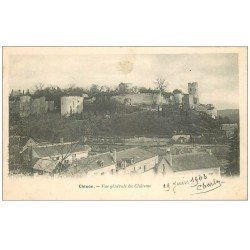 carte postale ancienne 37 CHINON. Vue du Château 1903