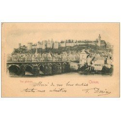 carte postale ancienne 37 CHINON. Vue générale 1903