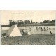 carte postale ancienne 37 ILE-BOUCHARD. Plage heure du Bain 1929