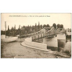 carte postale ancienne 37 ILE-BOUCHARD. Pont 1951