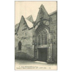 carte postale ancienne 37 ILE-BOUCHARD. Portail Eglise Saint-Maurice