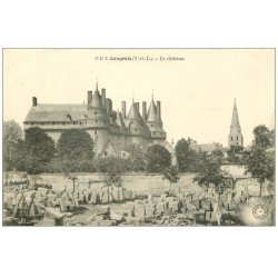 carte postale ancienne 37 LANGEAIS. Château et Carrière de pierres