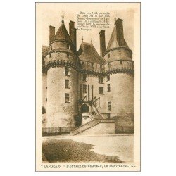 carte postale ancienne 37 LANGEAIS. Château. Entrée Pont-Levis