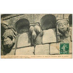 carte postale ancienne 37 L'ILE BOUCHARD. Curieux modillons 1914