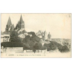 carte postale ancienne 37 LOCHES. Collégiale Saint-Ours