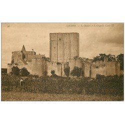 carte postale ancienne 37 LOCHES. Donjon Chapelle Louis XI