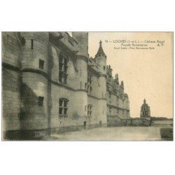 carte postale ancienne 37 LOCHES. Façade du Château 1924