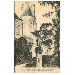 carte postale ancienne 37 LOCHES. Lévrier de Louis XII et Tour Sorel 1935