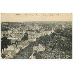 carte postale ancienne 37 LOCHES. Vue prise du Donjon