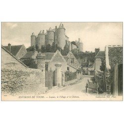 carte postale ancienne 37 LUYNES. Village Château