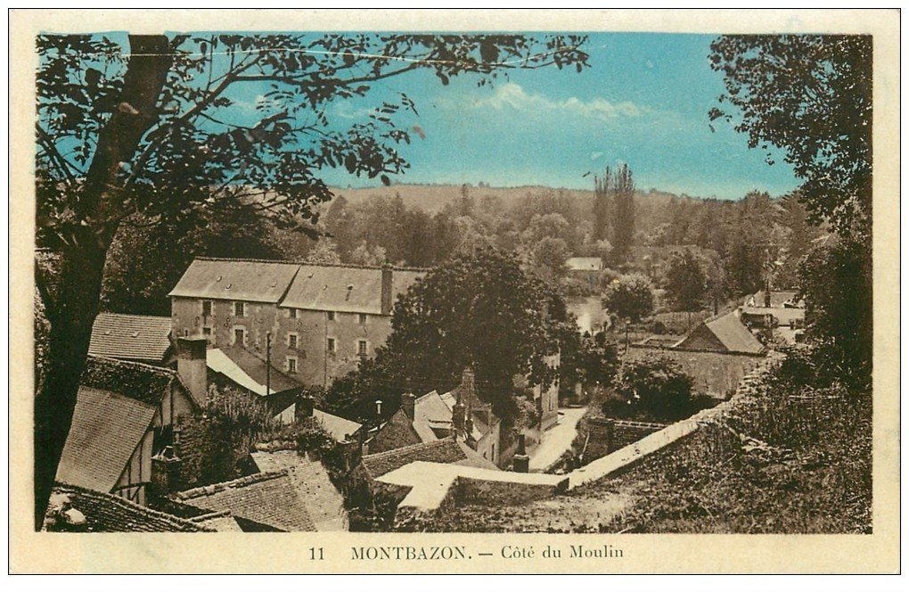 carte postale ancienne 37 MONTBAZON. Côté du Moulin