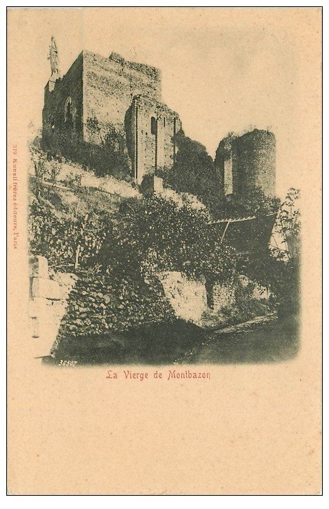 carte postale ancienne 37 MONTBAZON. La Vierge vers 1900