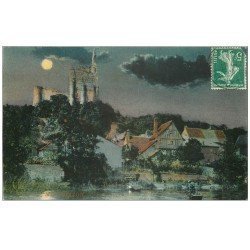 carte postale ancienne 37 MONTBAZON. Pêcheur de Nuit 1909