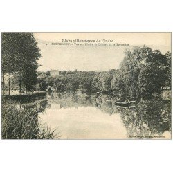 carte postale ancienne 37 MONTBAZON. Pêcheurs et Château Tortinière