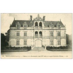 carte postale ancienne 37 MONTLOUIS. Château de la Bourdaisière 1911