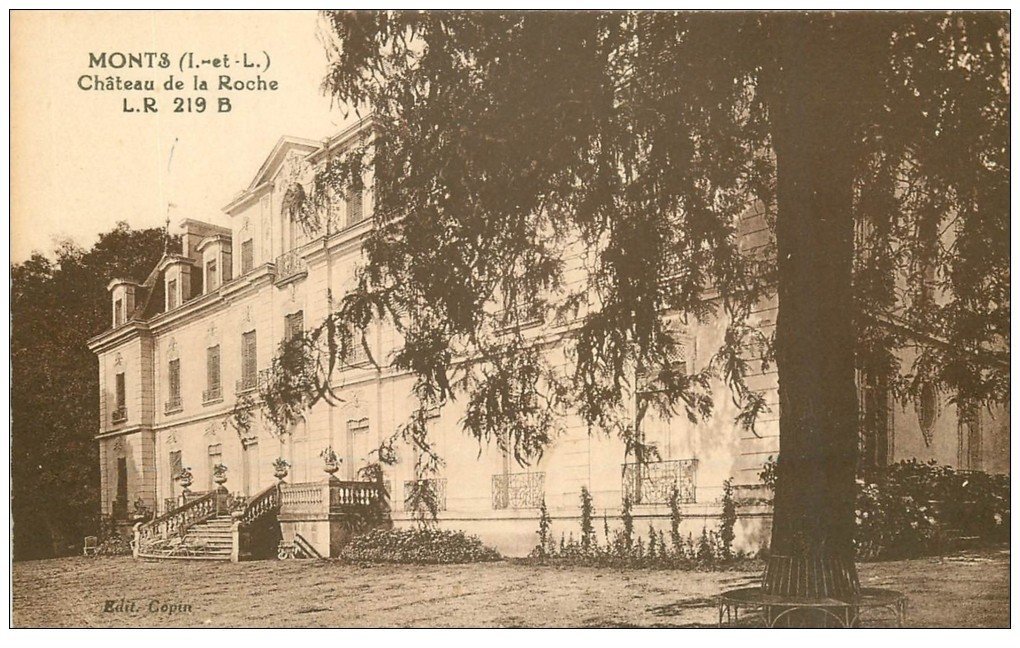 CPA BEAUMONT-EN-VÉRON, VUE de face du Chateau de Coulaine 1919 EUR 5,00