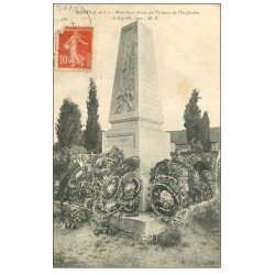 carte postale ancienne 37 MONTS. Monument Explosion du Ripault 1914 animation