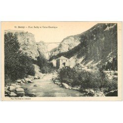 carte postale ancienne 05 Pont BALDY et Usine électrique