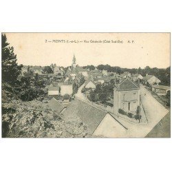 carte postale ancienne 37 MONTS. Vue générale