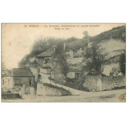 carte postale ancienne 37 NOISAY. Rochère caves creusées dans le roc 1927