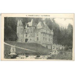carte postale ancienne 37 POCE. Château