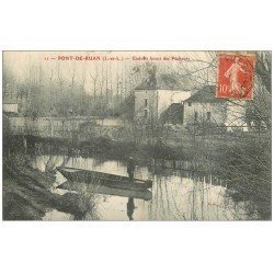 carte postale ancienne 37 PONT-DE-RUAN. Endroit des Pêcheurs 1907
