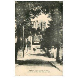 carte postale ancienne 37 PREUILLY-SUR-CLAISE. Entrée de la Ville 1935