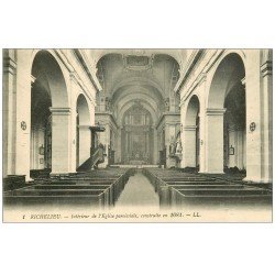 carte postale ancienne 37 RICHELIEU. Eglise intérieur LL n°1