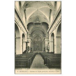 carte postale ancienne 37 RICHELIEU. Intérieur Eglise