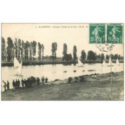 carte postale ancienne 37 SAINT-AVERTIN. Courses à Voiles sur le Cher 1906