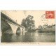 carte postale ancienne 37 SAINT-AVERTIN. Pont sur le Cher 1918