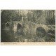 carte postale ancienne 37 SAINT-BRANCHS. Pêcheur Pont Giraud sur Echandon (défaut)