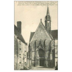 carte postale ancienne 37 SAINTE-CATHERINE-DE-FIERBOIS. Eglise