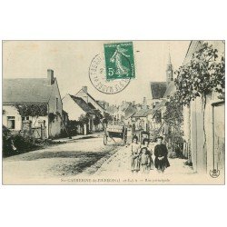 carte postale ancienne 37 SAINTE-CATHERINE-DE-FIERBOIS. Rue Principale 1909
