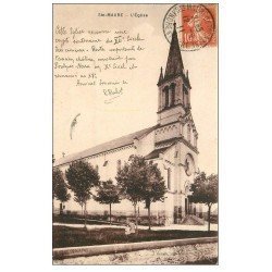carte postale ancienne 37 SAINTE-MAURE-DE-TOURAINE. Eglise 1911