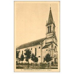 carte postale ancienne 37 SAINTE-MAURE-DE-TOURAINE. Eglise 1947
