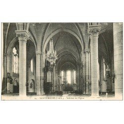carte postale ancienne 37 SAINTE-MAURE-DE-TOURAINE. Eglise Nef 1934