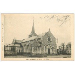 carte postale ancienne 37 SAINT-FLOVIER. Eglise 1928