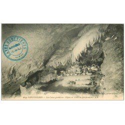 carte postale ancienne 37 SAVONNIERES. Caves Gouttières objets en pétrification vers 1917
