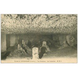 carte postale ancienne 37 SAVONNIERES. Caves Gouttières Stalactites 1910
