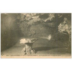 carte postale ancienne 37 SAVONNIERES. Caves Gouttières Table de Pierre