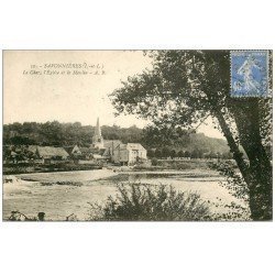 carte postale ancienne 37 SAVONNIERES. Eglise et Moulins 1932