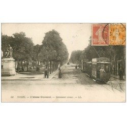 carte postale ancienne 37 TOURS. Avenue Grammont 1927