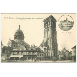 carte postale ancienne 37 TOURS. Basilique Saint-Martin Tour Charlemagne