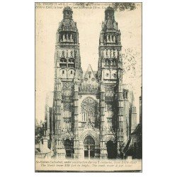 carte postale ancienne 37 TOURS. Cathédrale 1920