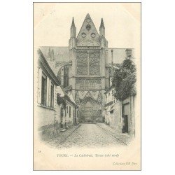 carte postale ancienne 37 TOURS. Cathédrale Rosace vers 1900